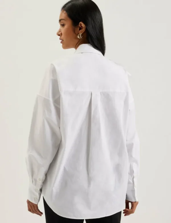 Allai Oversized Corsage Detail Cotton Shirt<Ted Baker Outlet