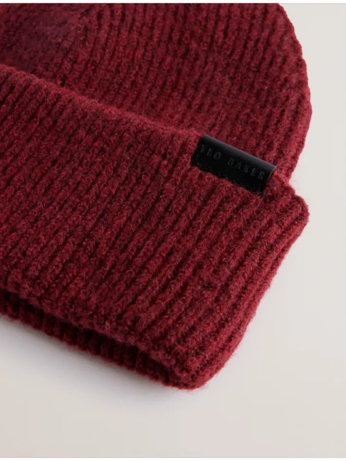 alliiie_ribbed_knit_turnu_1-1.webp Alliiie Ribbed Knit Turn-Up Beanie Hat<Ted Baker Flash Sale