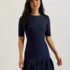 Alzann Pleated Hem Knitted Bodycon Mini Dress<Ted Baker Online