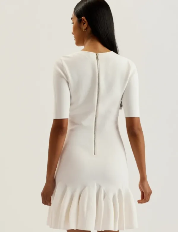 Alzann Pleated Hem Knitted Bodycon Mini Dress<Ted Baker Shop