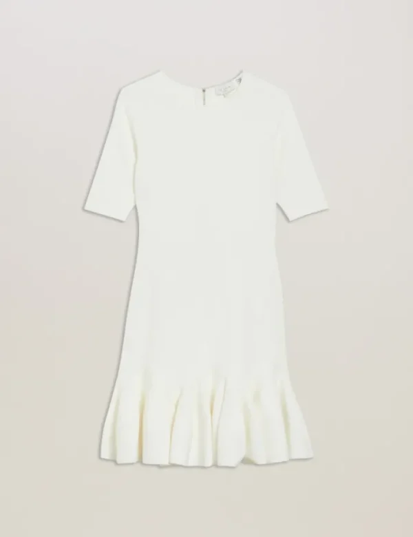 Alzann Pleated Hem Knitted Bodycon Mini Dress<Ted Baker Shop