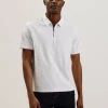Ansom Short Sleeve Regular Textured Towelling Zip Polo<Ted Baker Clearance