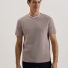 Arlon Textured Stripe Detail Cotton T-Shirt<Ted Baker Clearance