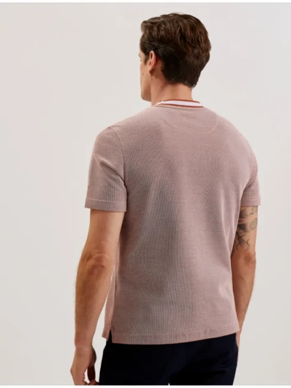 Arlon Textured Stripe Detail Cotton T-Shirt<Ted Baker Clearance