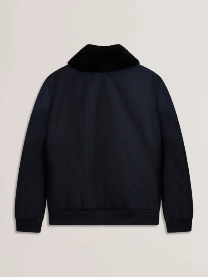 avitore_bomber_removable__5.webp Avitore Bomber Removable Shearling Collar<Ted Baker Store