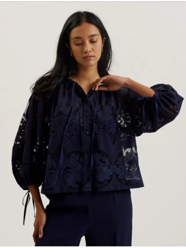 Bacina Lace 3/4 Balloon Sleeve Blouse<Ted Baker Store