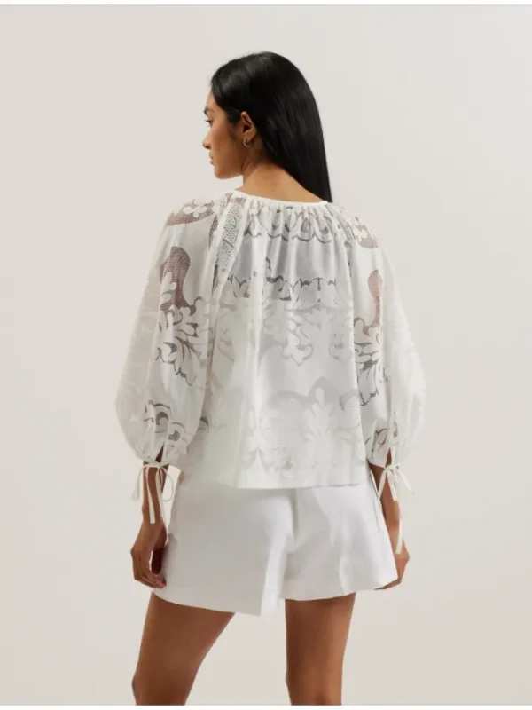 Bacina Lace 3/4 Balloon Sleeve Blouse<Ted Baker Hot