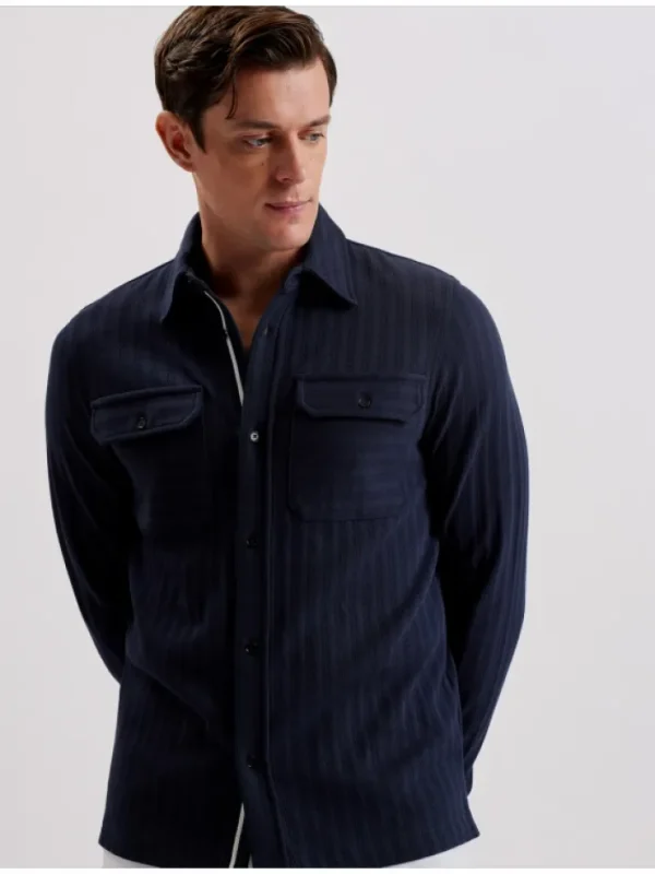 Belza Textured Cotton Utility Pocket Overshirt<Ted Baker Cheap