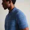 Blossam Space Dye Zip Neck Polo Shirt<Ted Baker Best Sale