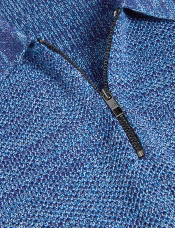 Blossam Space Dye Zip Neck Polo Shirt<Ted Baker Best Sale