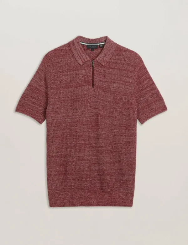 Blossam Space Dye Zip Neck Polo Shirt<Ted Baker Shop