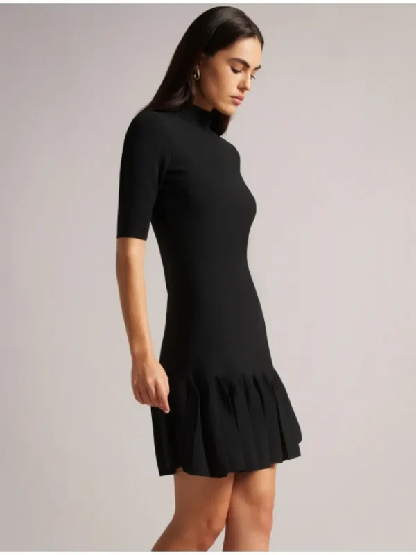 Canddy Pleated Hem Bodycon Knit Mini Dress<Ted Baker Fashion