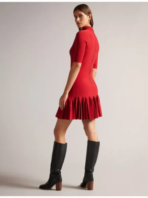 Canddy Pleated Hem Bodycon Knit Mini Dress<Ted Baker New