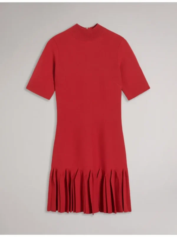 Canddy Pleated Hem Bodycon Knit Mini Dress<Ted Baker New