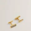 Carbie Carbon Fibre Bar Metal Cufflinks<Ted Baker Cheap