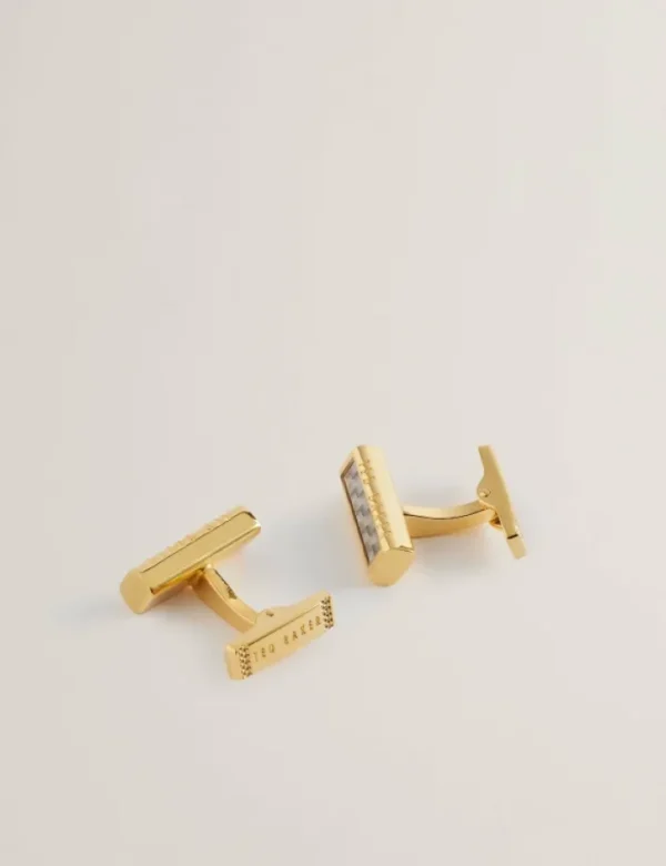 Carbie Carbon Fibre Bar Metal Cufflinks<Ted Baker Cheap