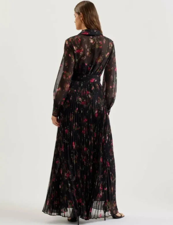 Ceiba Floral Print Pleated Maxi Shirt Dress<Ted Baker Flash Sale