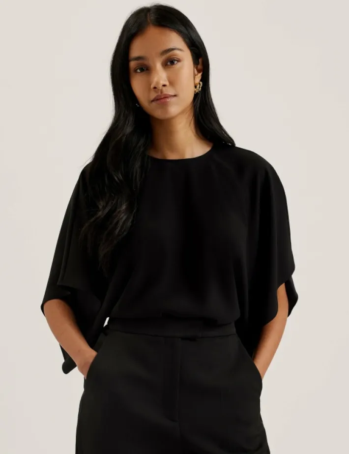 cherika_batwing_short_sle_0.webp Cherika Batwing Short Sleeve Woven Blouse<Ted Baker Hot