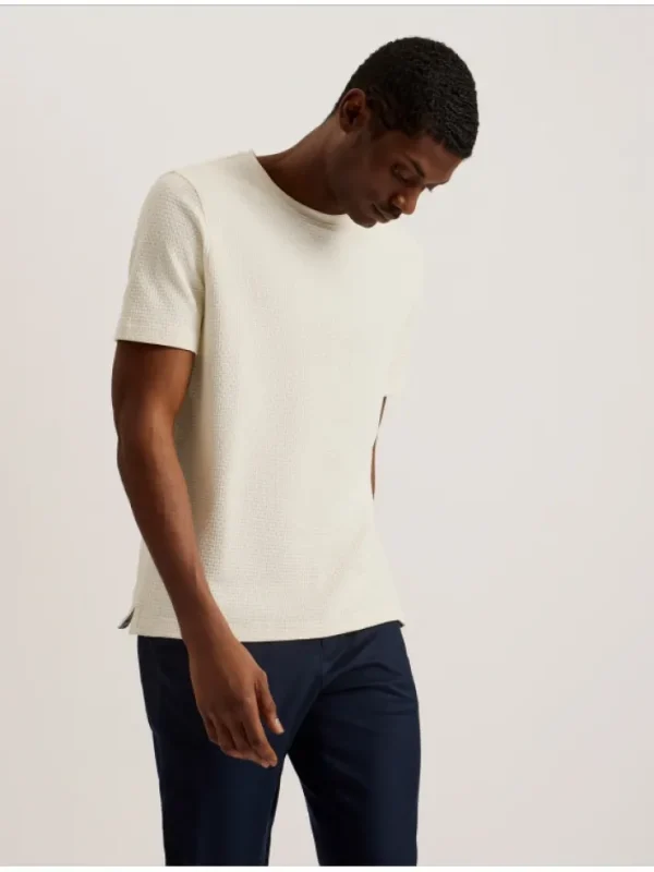 Curlys Short Sleeve Regular Textured T-Shirt<Ted Baker Cheap