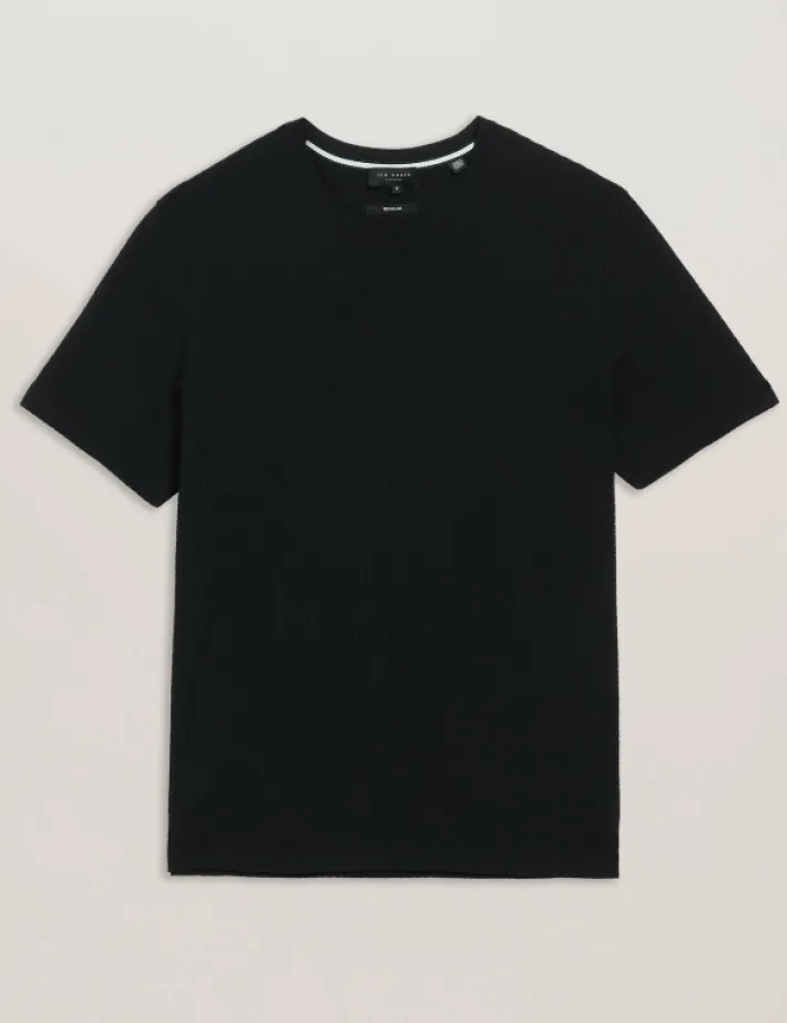 curlys_short_sleeve_textu_6.webp Curlys Short Sleeve Textured T-shirt<Ted Baker Best Sale