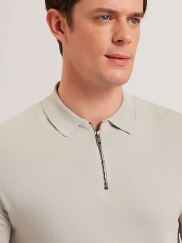 Daldin Zip Collar Stretch Knit Polo Shirt<Ted Baker Outlet
