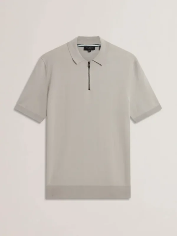 Daldin Zip Collar Stretch Knit Polo Shirt<Ted Baker Outlet