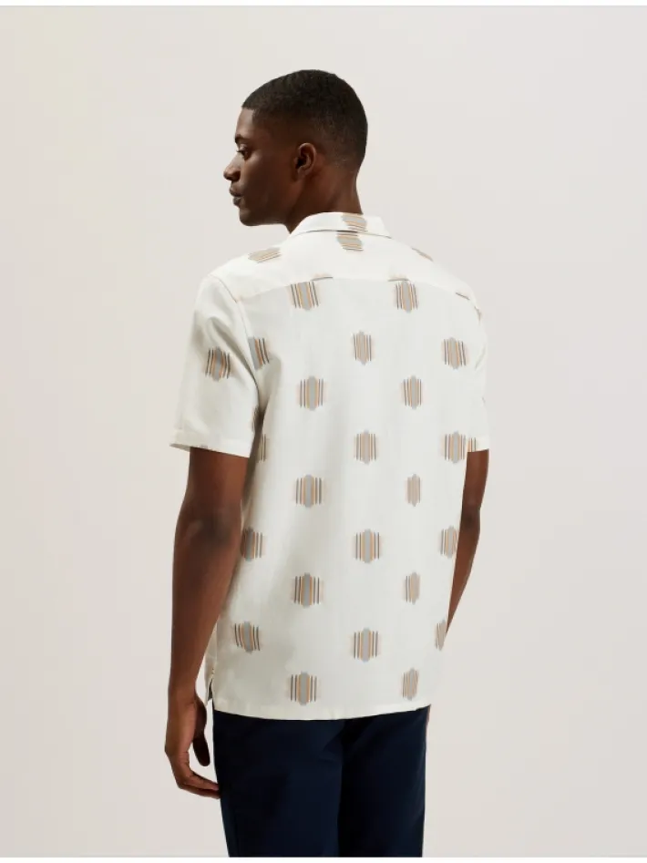 dimitre_printed_cotton_li_4.webp Dimitre Printed Cotton Linen Short Sleeve Shirt<Ted Baker Shop