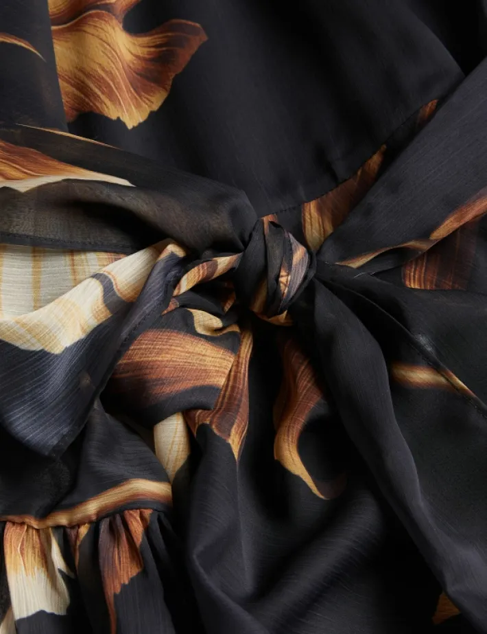 elster_printed_chiffon_mi_2.webp Elster Printed Chiffon Mini Dress With Tie Waist<Ted Baker New