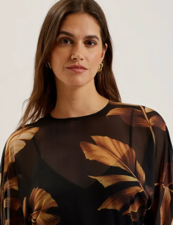 Elster Printed Chiffon Mini Dress With Tie Waist<Ted Baker New