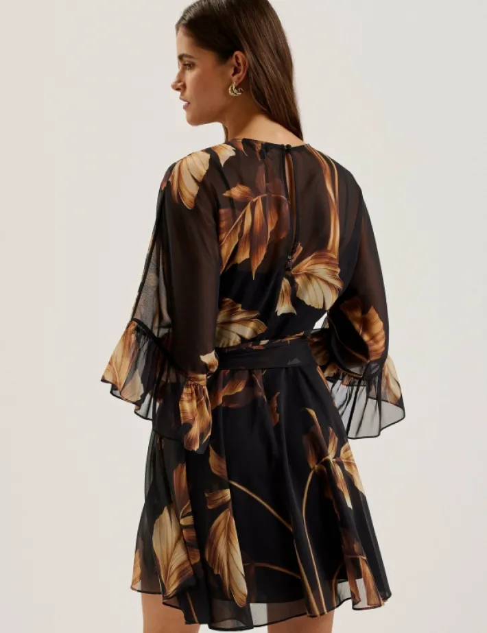 elster_printed_chiffon_mi_4.webp Elster Printed Chiffon Mini Dress With Tie Waist<Ted Baker New