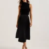 Erva Asymmetric Satin Wrap Midi Skirt<Ted Baker Fashion