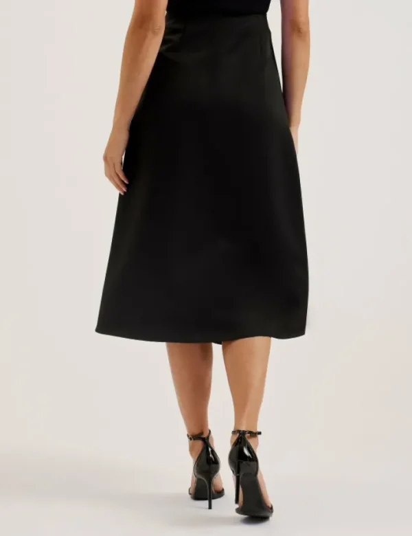 Erva Asymmetric Satin Wrap Midi Skirt<Ted Baker Fashion