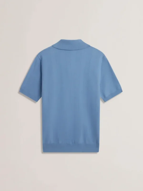 Fourd Short Sleeve Herringbone Zip Polo<Ted Baker Best Sale