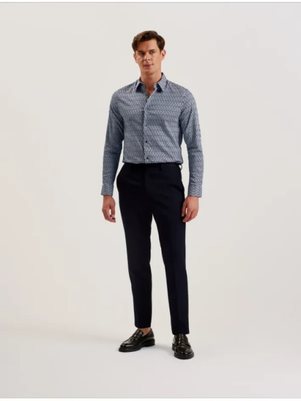 Frestin Geometric Pattern Slim Long Sleeve Shirt<Ted Baker Online