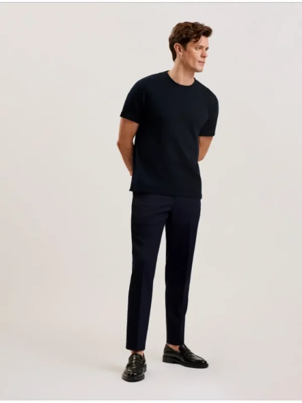 Heynes Ribbed Cotton Crew Neck T-Shirt<Ted Baker Sale