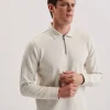 Ingmar Long Sleeve Cotton Blend Zip Polo Shirt<Ted Baker Hot