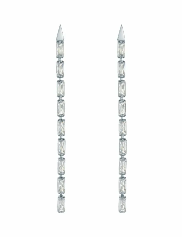 isalie_baguette_crystal_l_2.webp Isalie Baguette Crystal Long Drop Earrings<Ted Baker Cheap