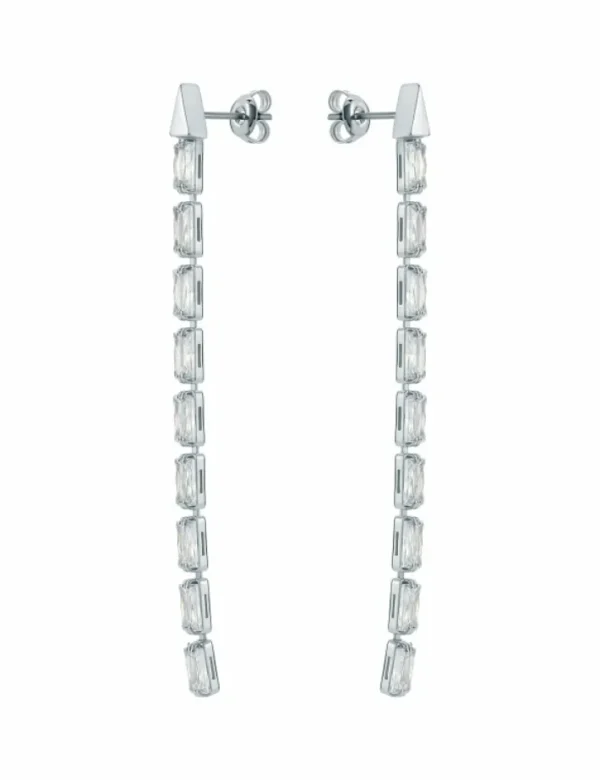 Isalie Baguette Crystal Long Drop Earrings<Ted Baker Cheap