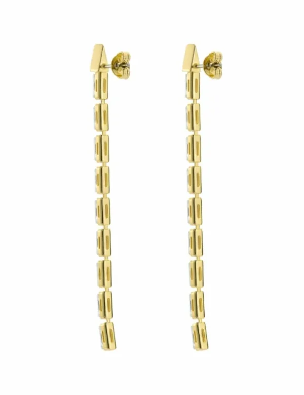 Isalie Baguette Crystal Long Drop Earrings<Ted Baker Clearance