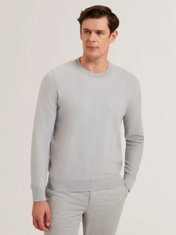 Jamals Long Sleeve Herringbone Stitch Crew Neck Sweater<Ted Baker New