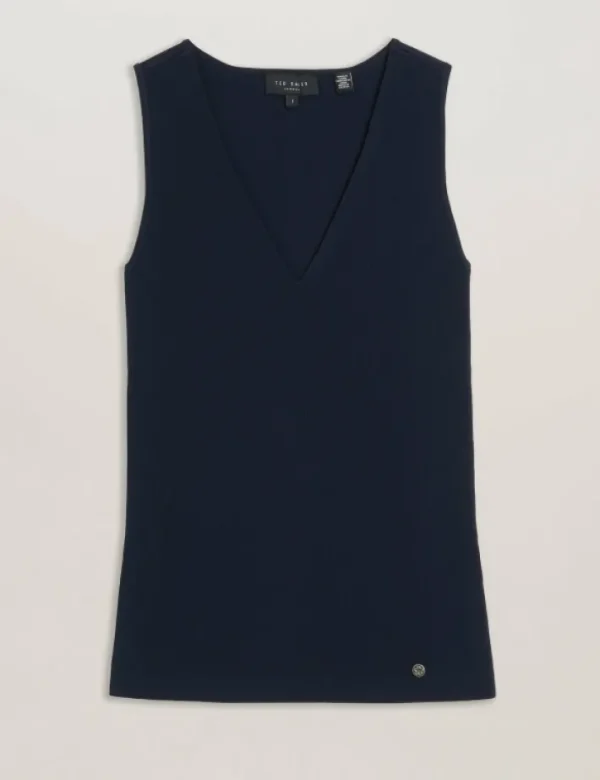 Josiiy V-Neck Slim Fit Sleeveless Knit Top<Ted Baker New