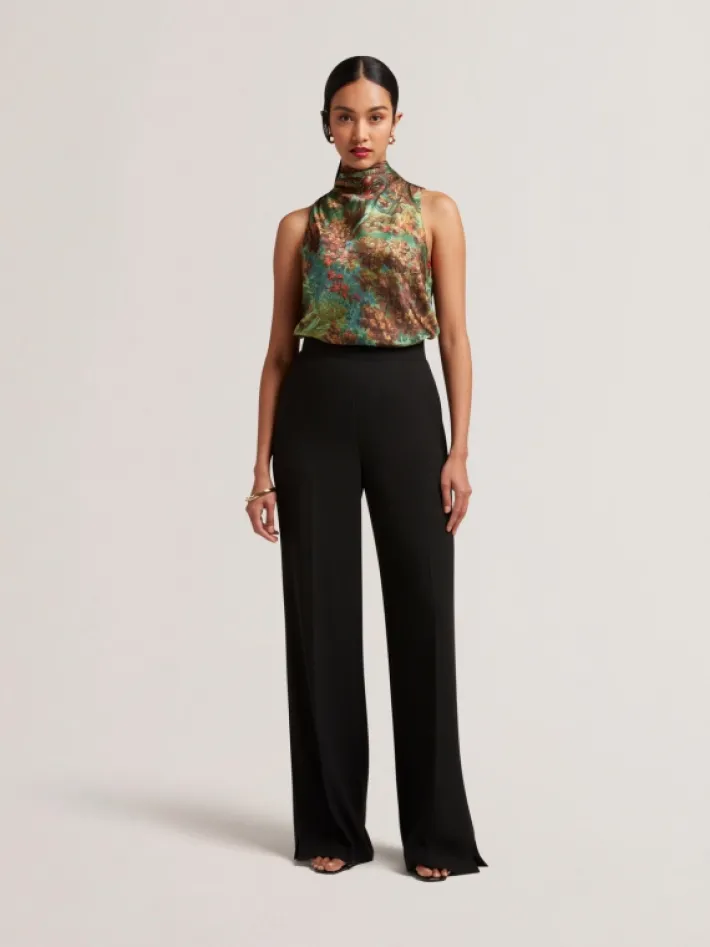 kalnaa_printed_satin_high_0.webp Kalnaa Printed Satin High Neck Sleeveless Top<Ted Baker Shop