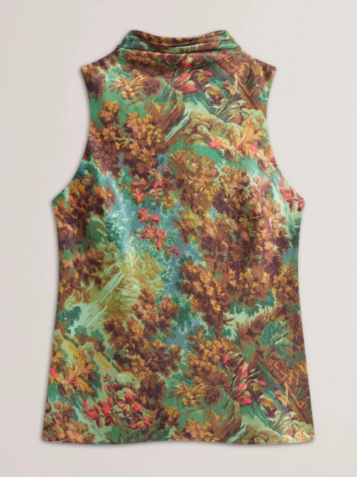 kalnaa_printed_satin_high_4.webp Kalnaa Printed Satin High Neck Sleeveless Top<Ted Baker Shop