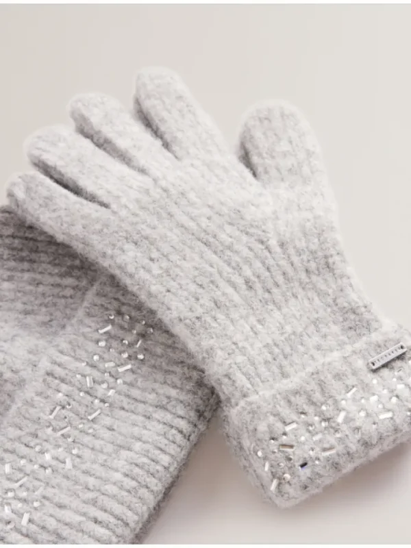 Keriis Rhinestone Knitted Hat And Gloves Set<Ted Baker Flash Sale
