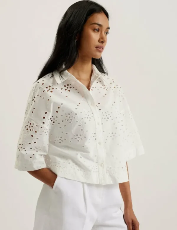 Kilkis Broderie Cropped Shirt<Ted Baker Store
