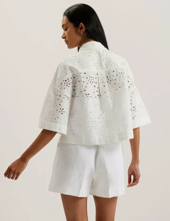 kilkis_broderie_cropped_s_4.webp Kilkis Broderie Cropped Shirt<Ted Baker Store
