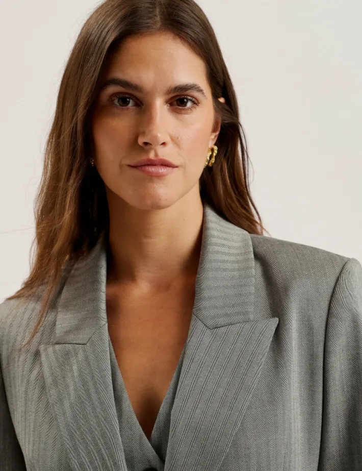 koa_oversized_herringbone_3.webp Koa Oversized Herringbone Single Breasted Blazer<Ted Baker Discount