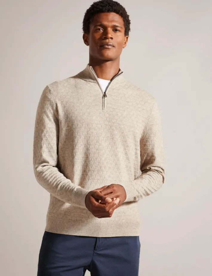 kurnle_t_knit_half_zip_fu_0-1.webp Kurnle T Knit Half Zip Funnel Neck Jumper<Ted Baker Cheap