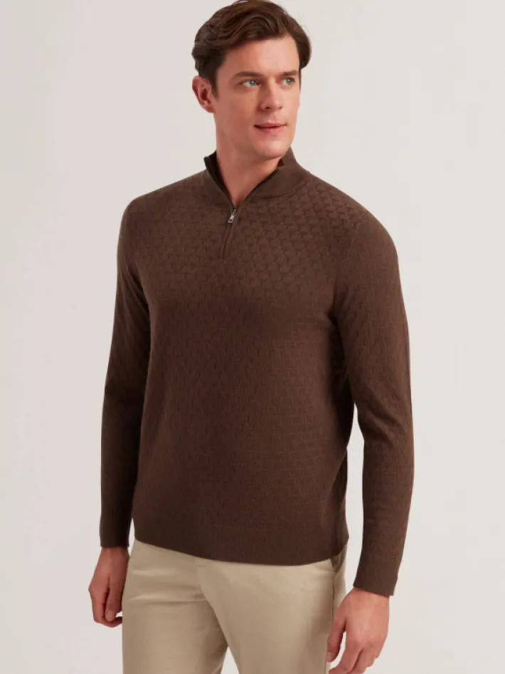 kurnle_t_knit_half_zip_fu_1-3.webp Kurnle T Knit Half Zip Funnel Neck Jumper<Ted Baker Discount