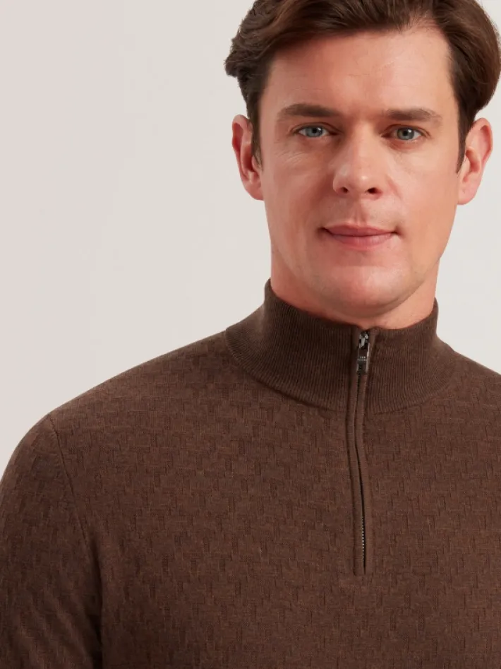 kurnle_t_knit_half_zip_fu_2-3.webp Kurnle T Knit Half Zip Funnel Neck Jumper<Ted Baker Discount